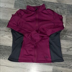 L.L. Bean zip front pink and gray Jacket womens size XL